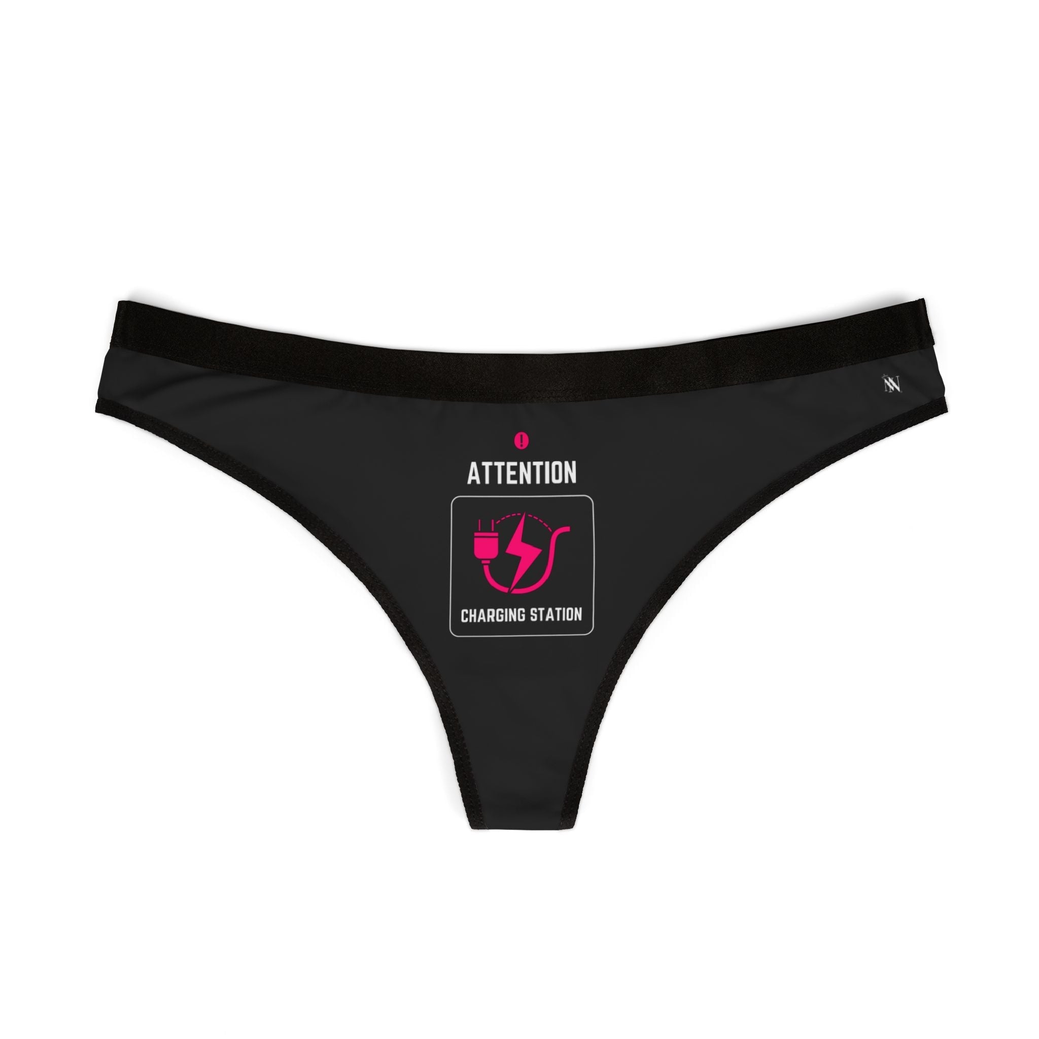 Attention Charging Station Sex Gifts Humor Naughty Women’s Thong