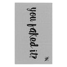 You Faked It? Silver | Mix & Match Soft Fun-Flirty Lovers’ Towels