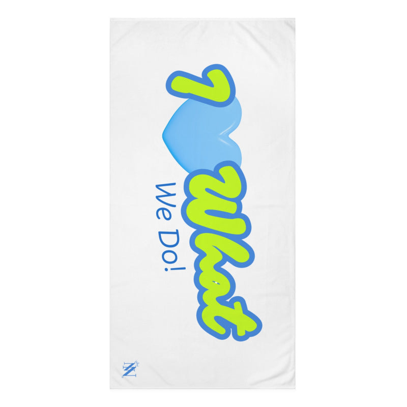 I Love What We Do! | Mix & Match XL Fun-Flirty Lovers’ Towels