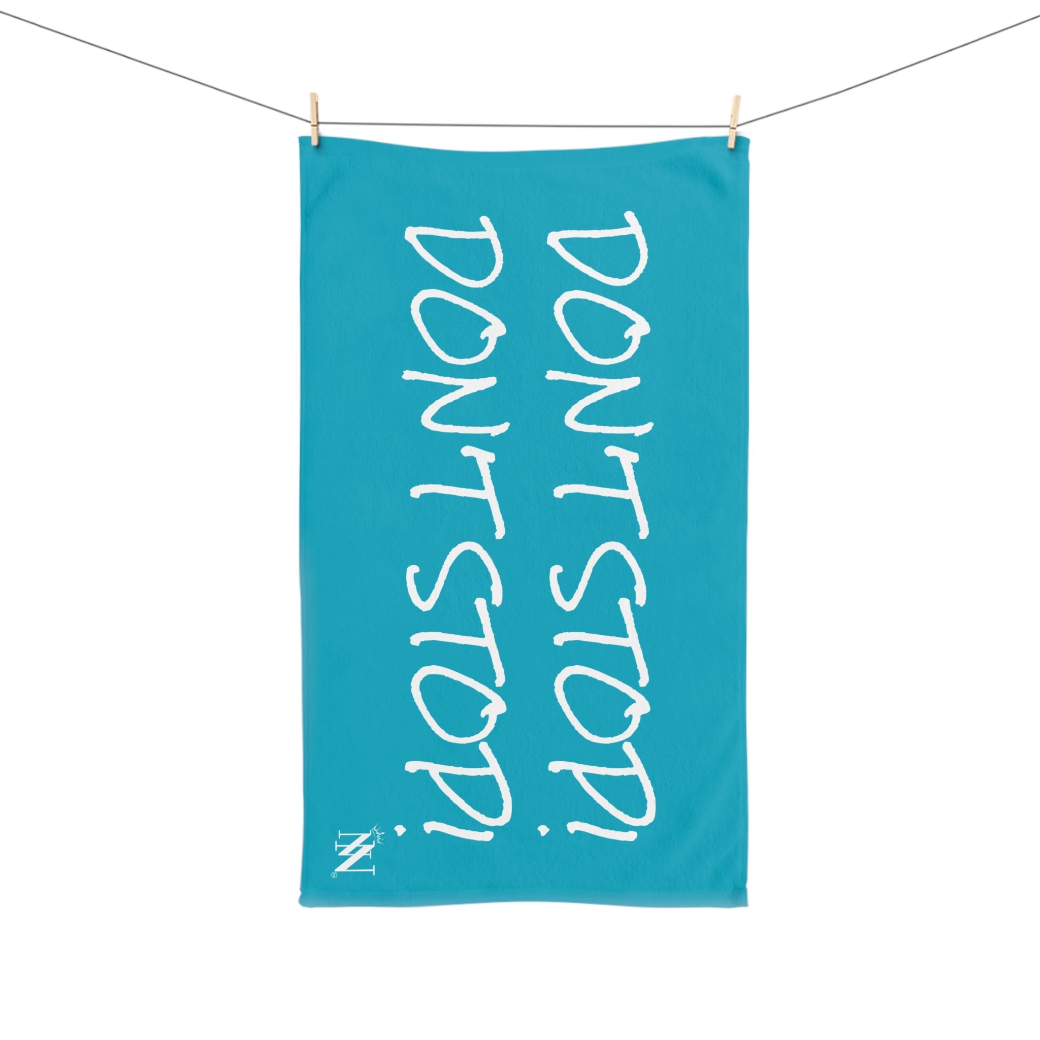 Don’t Stop! Don’t Stop Teal Cum Towel