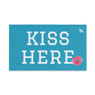 Kiss Here Lips Kiss Turquoise | Mix & Match Original Fun-Flirty Lovers’ Towels