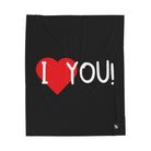 I Heart You Black | Mix & Match Velveteen Fun-Flirty Lovers’ Blankets