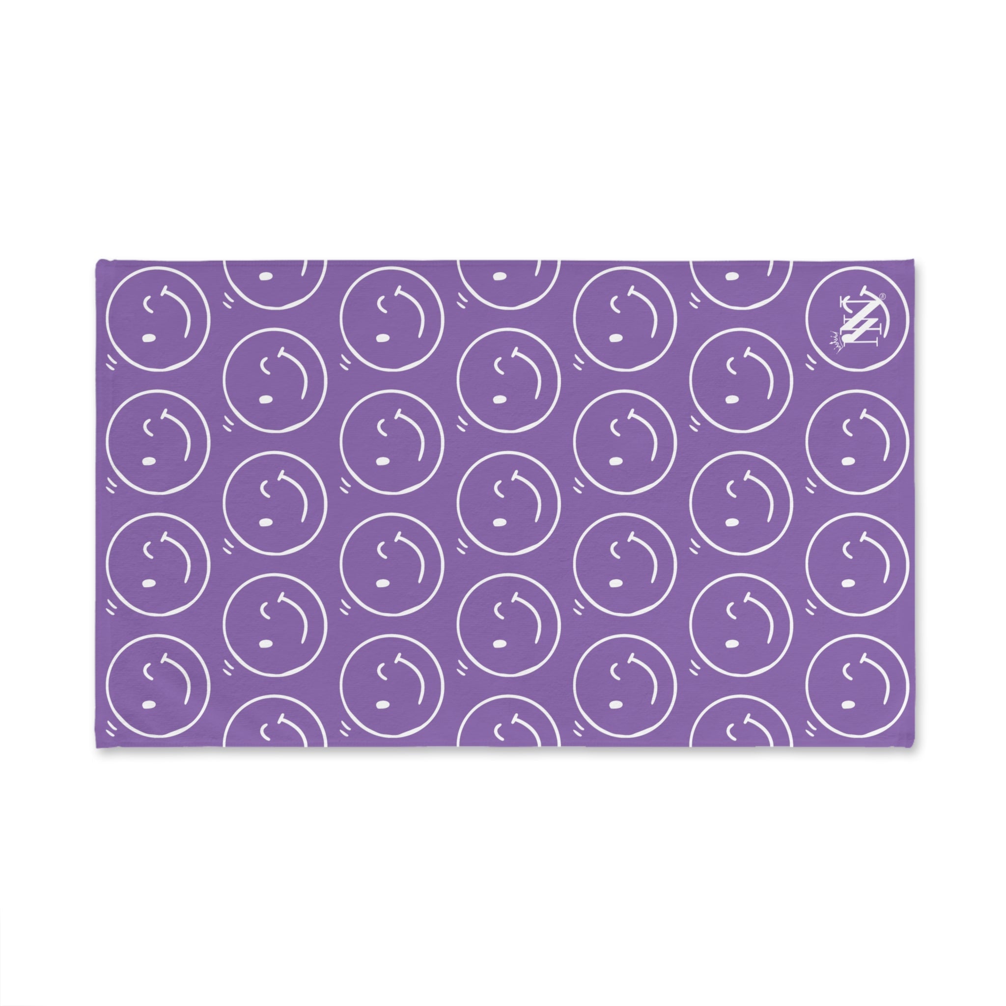 Wink Emoji Pattern Light Purple Cum Towel