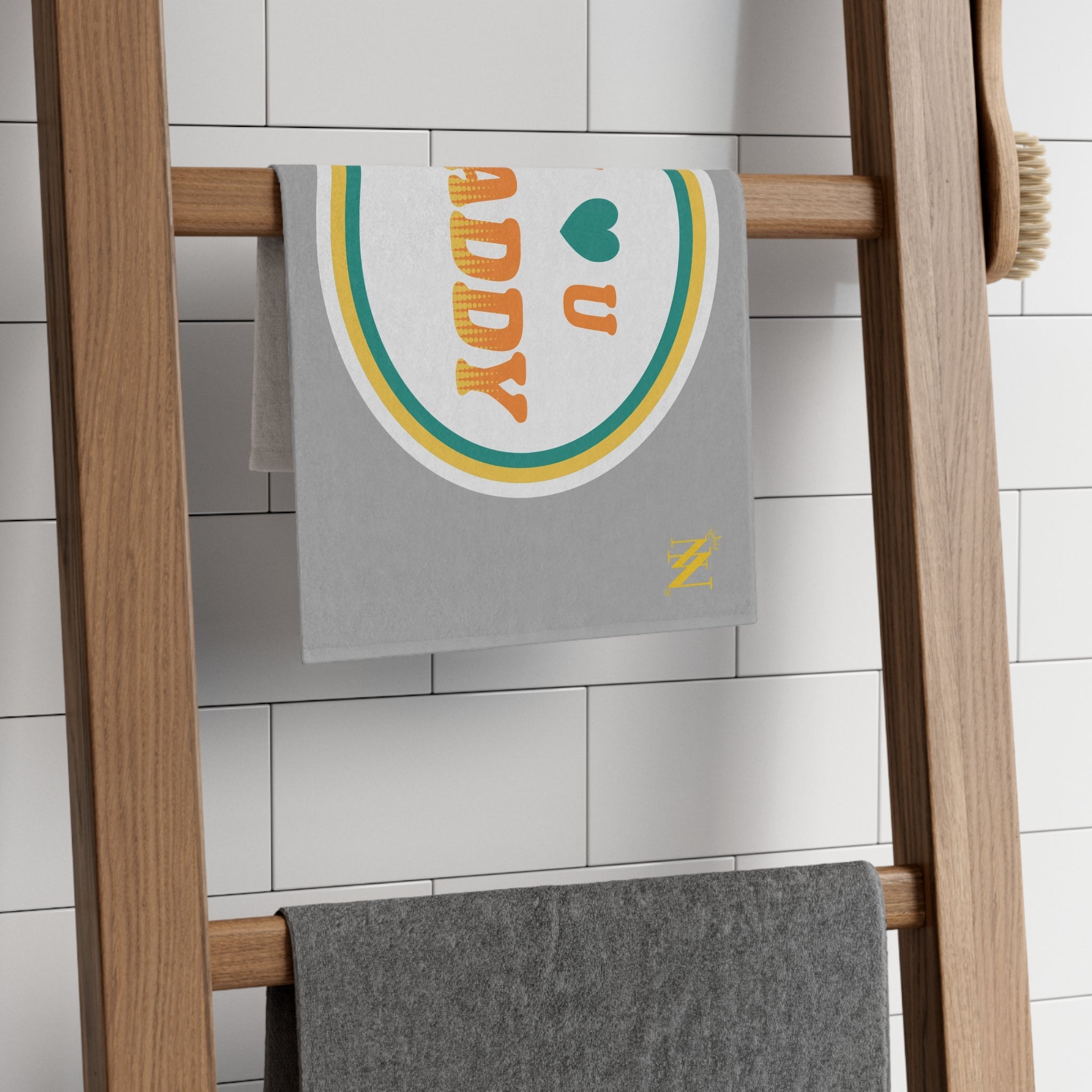 I Love You Daddy Light Grey | Mix & Match Soft Fun-Flirty Lovers’ Towels