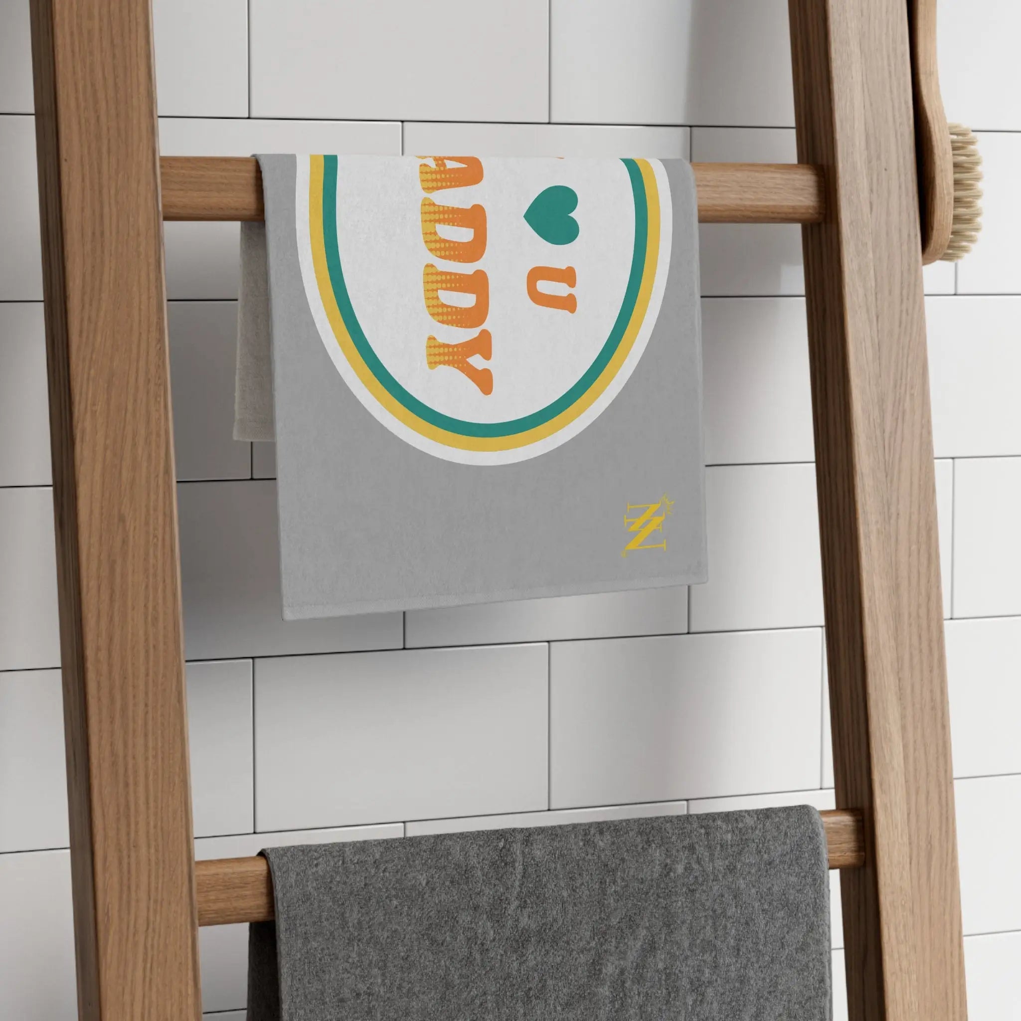I Love You Daddy Light Grey | Mix & Match Soft Fun-Flirty Lovers’ Towels