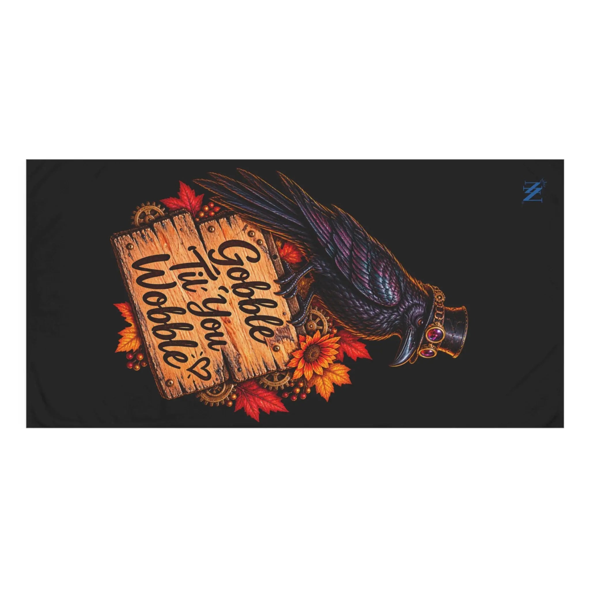 Gobble Til’ You Wobble Crow | Nectar Napkins XL Fun-Flirty Lovers’ Towels