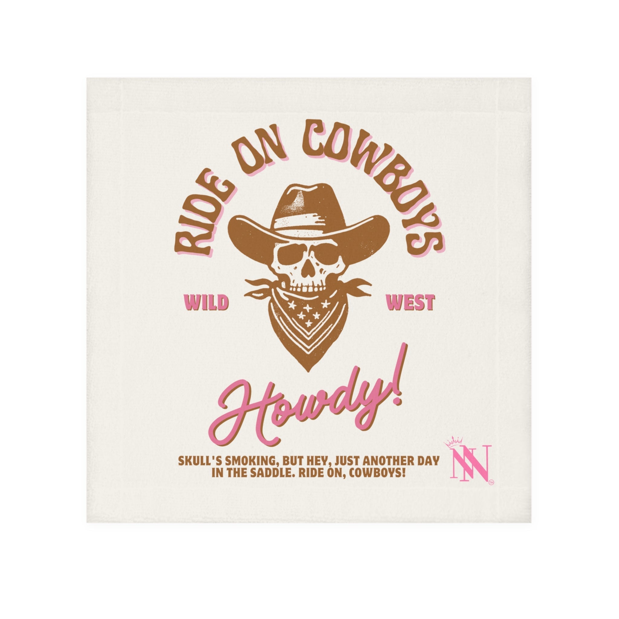 Ride On Cowboys Flirty Small Microfiber Cotton Soft Personal Sex Towel