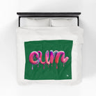 Dripping Cum Green | Mix & Match Velveteen Fun-Flirty Lovers’ Blankets
