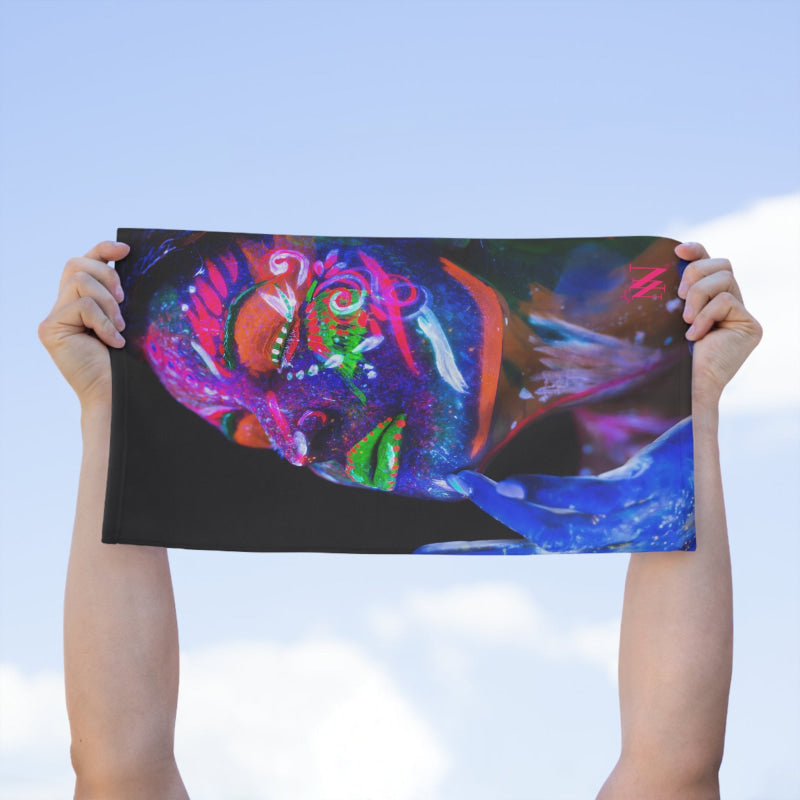 Painted Glow Blacklight Graphic | Mix & Match Soft Fun-Flirty Lovers’ Towels