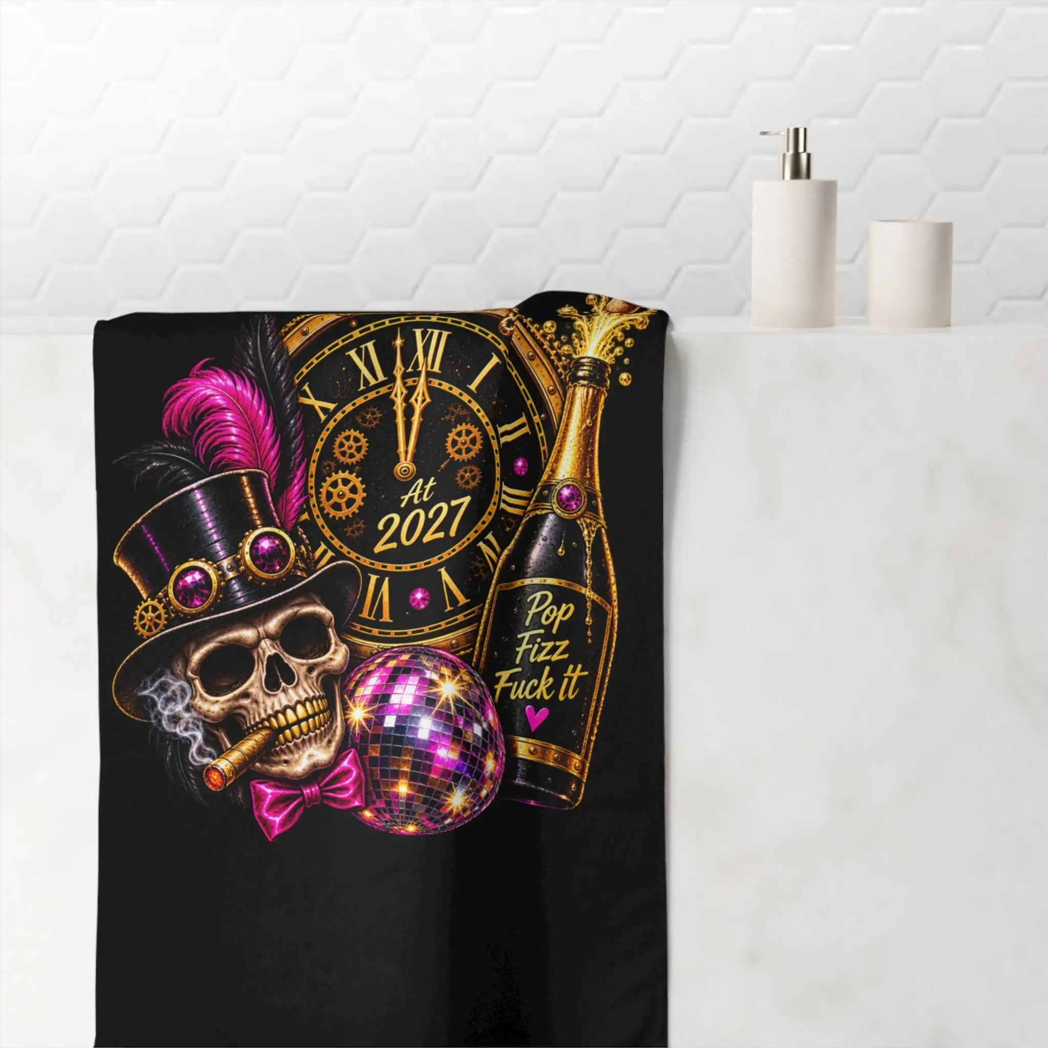 Pop Fizz Fuck It New Years | Nectar Napkins Lils’ Fun-Flirty Lovers’ Towels