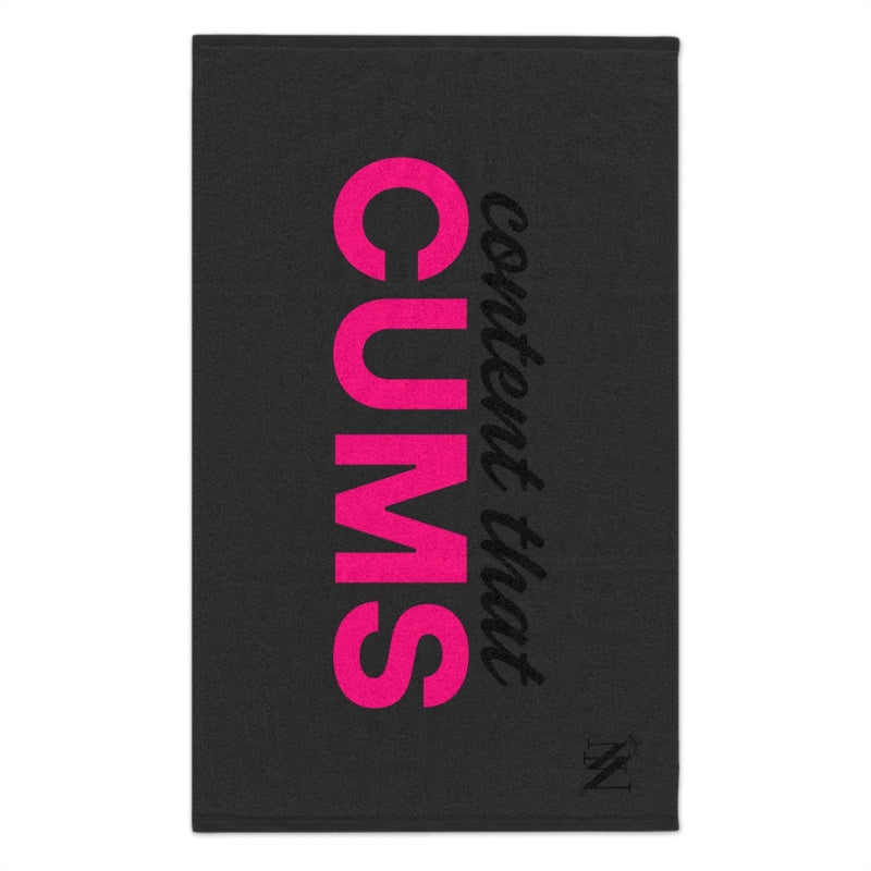 Content that Cums Dark Grey | Mix & Match Soft Fun-Flirty Lovers’ Towels