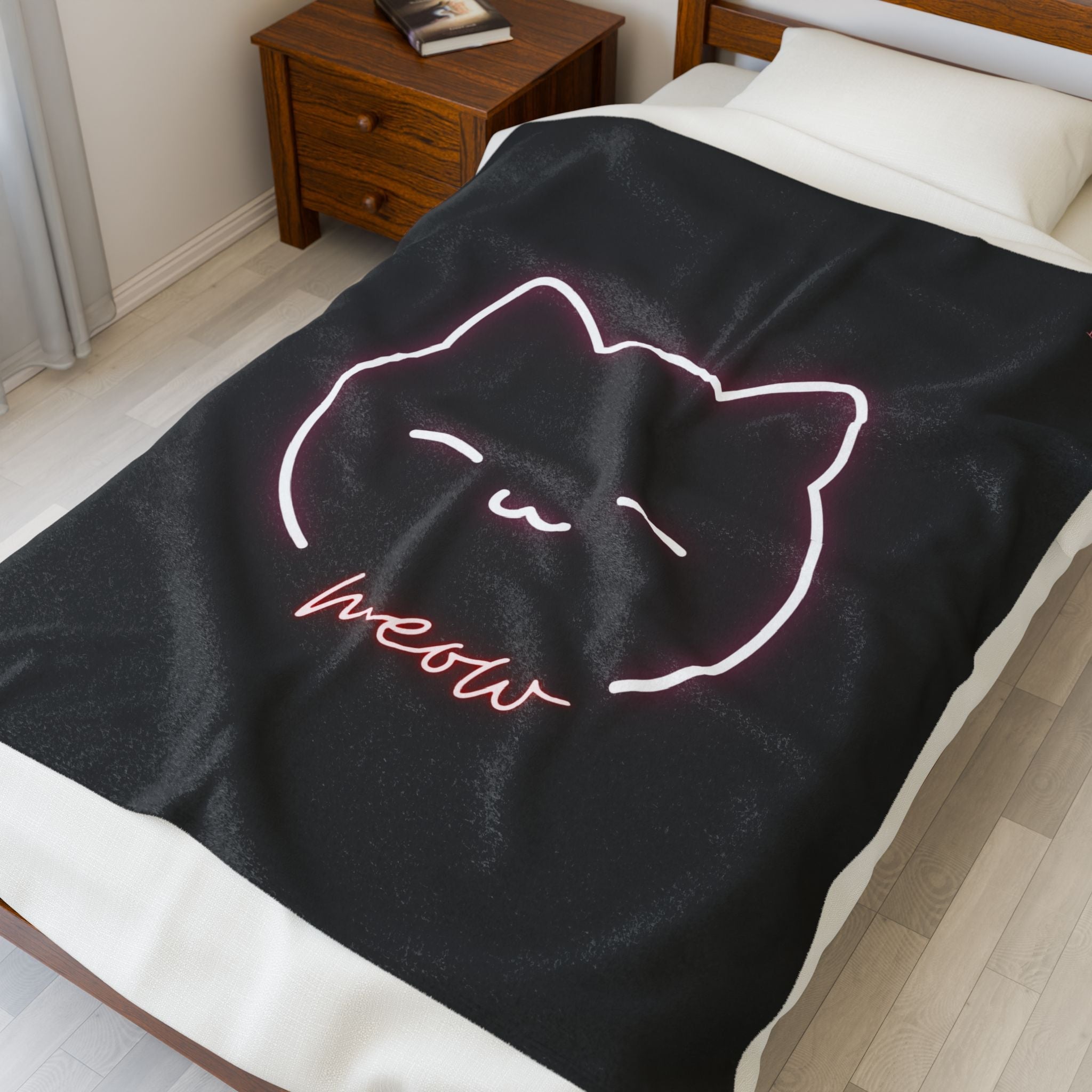 Meow Kitty Neon | Mix & Match Soft Fun-Flirty Lovers’ Blankets