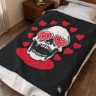 Seeing Hearts Skull Blanket
