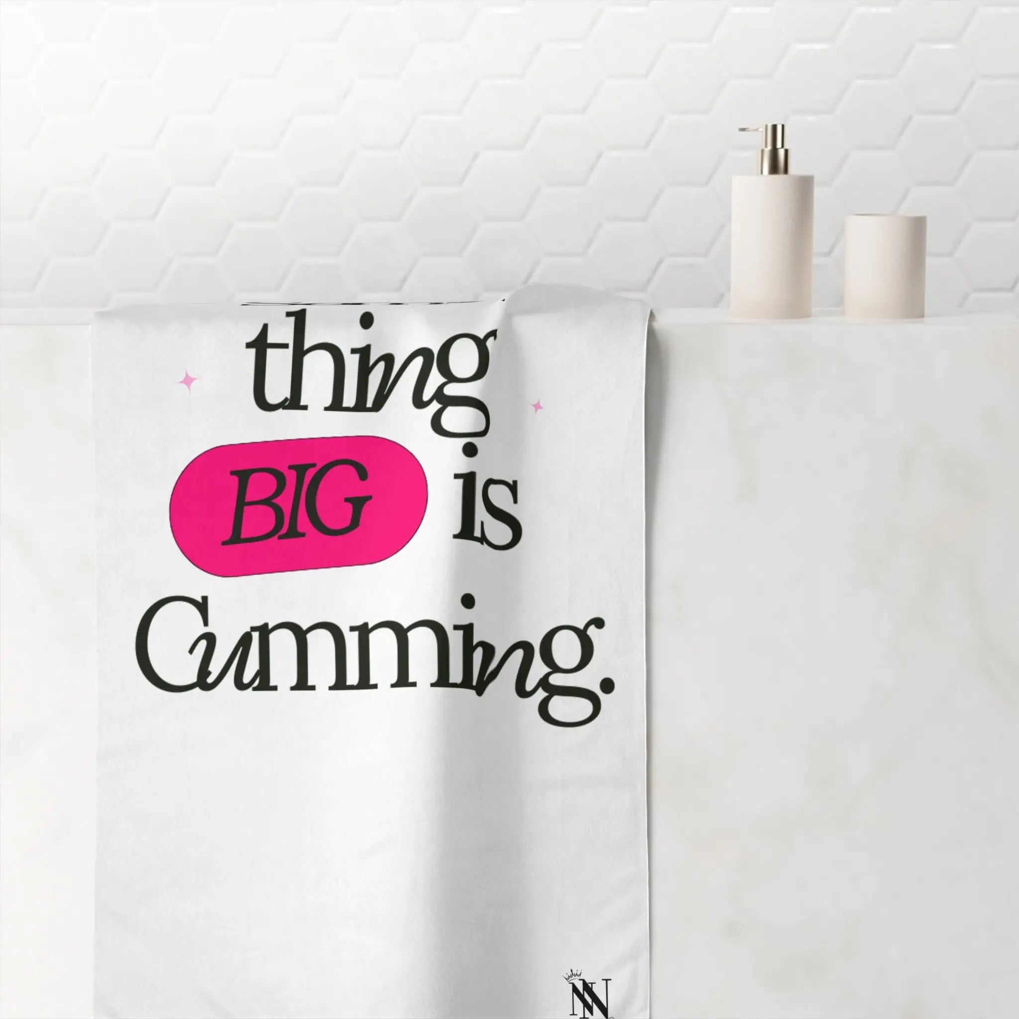 Something BIG is Cumming. | Mix & Match XL Fun-Flirty Lovers’ Towels