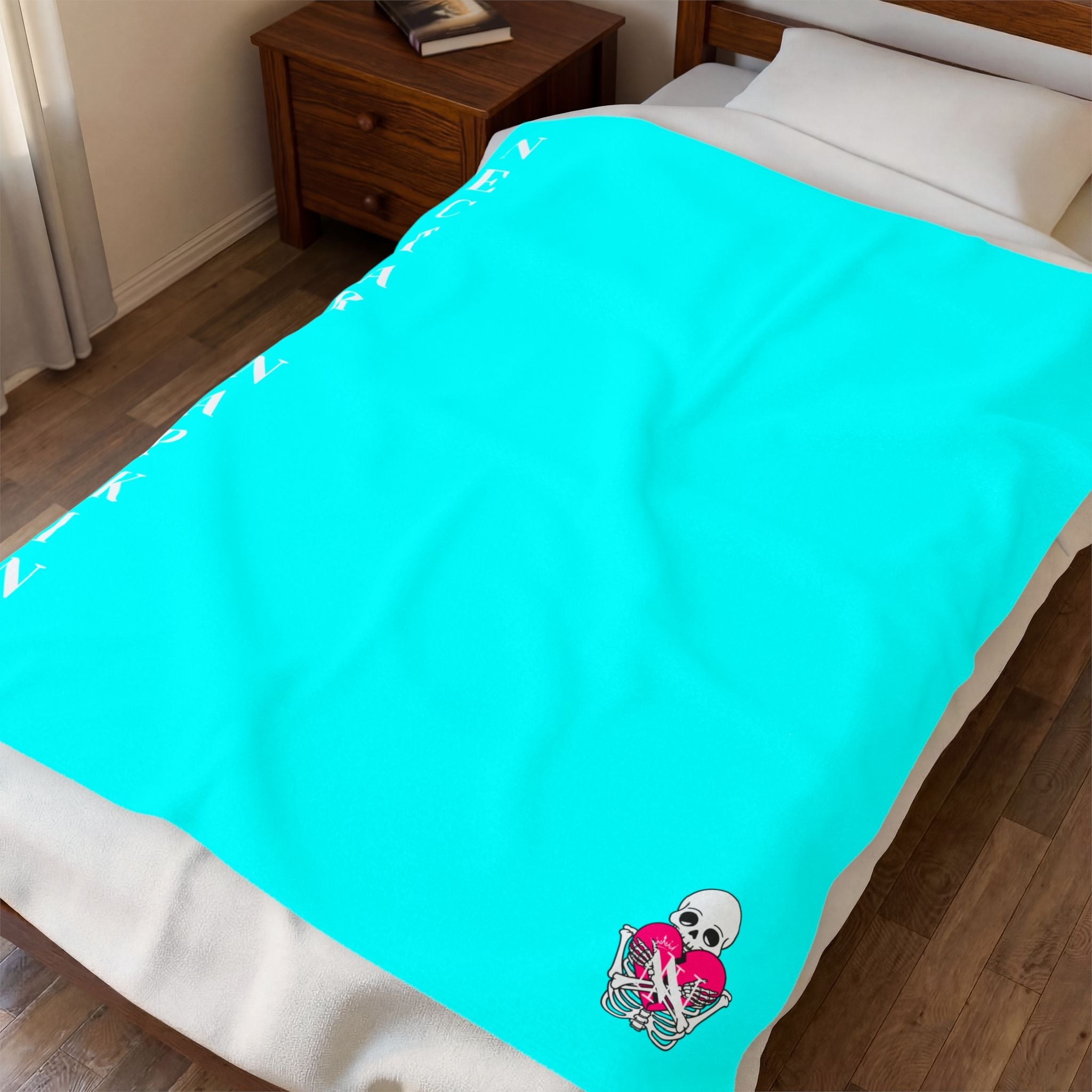 Nectar Napkins Brand Neon Blue Love Blanket