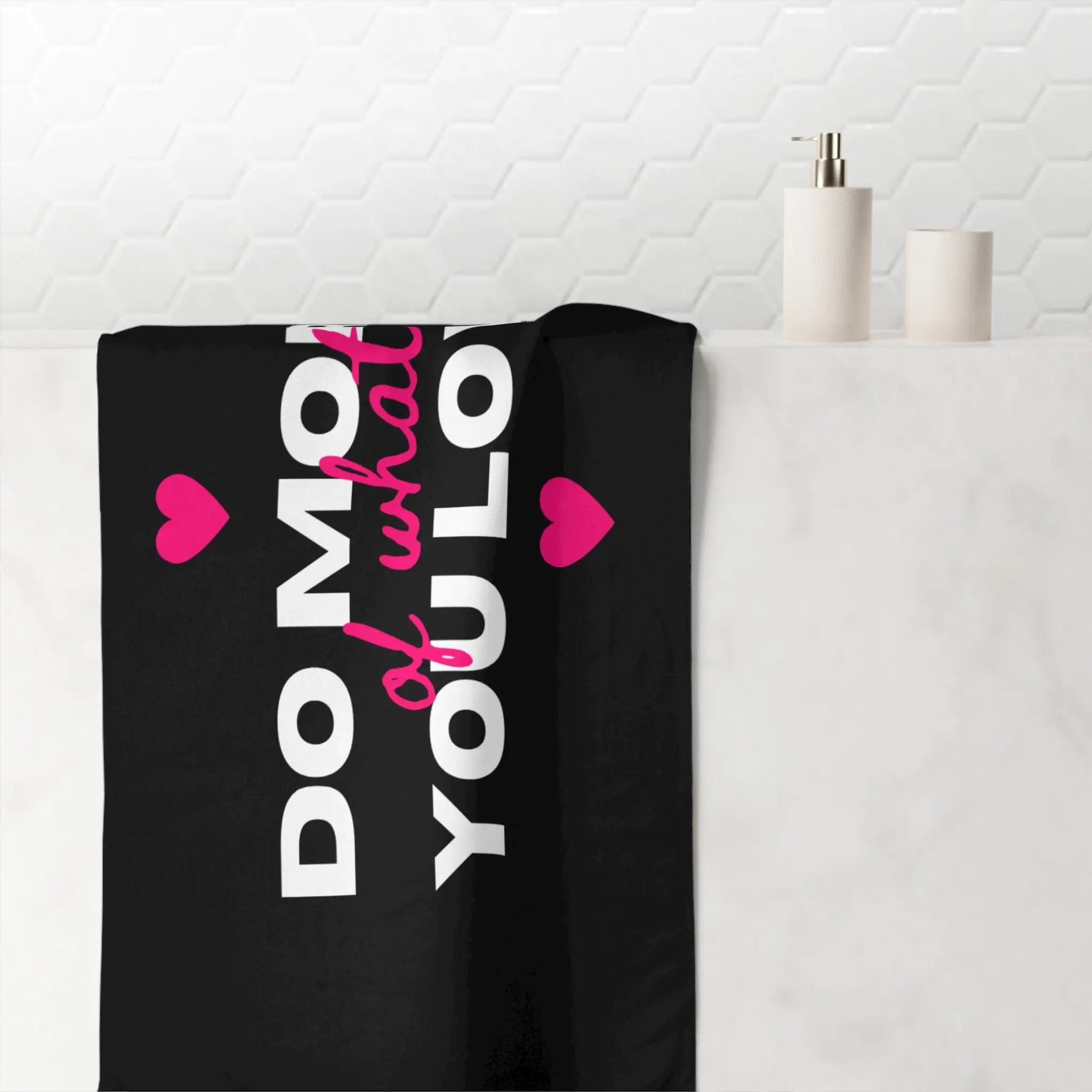 Do More of What You Love Hearts Extra Large Towel for Sex