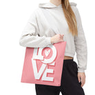 Block Letter Love Heart Tote Bag