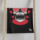 Seeing Hearts Skull Cum Towel