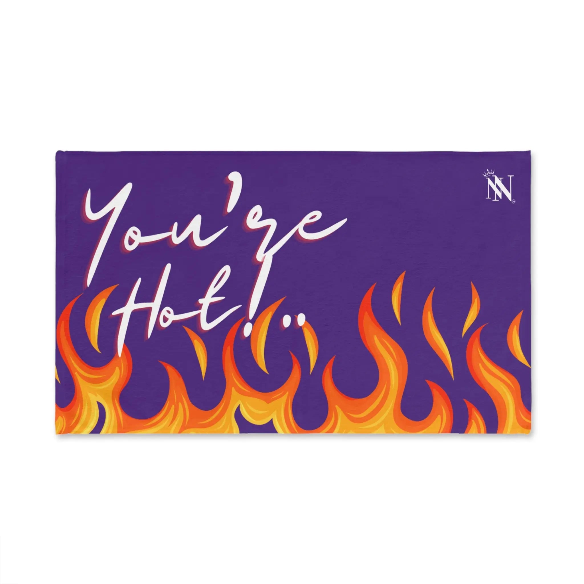 You’re Hot! Flames Fire Purple | Mix & Match Classic Fun-Flirty Lovers’ Towels