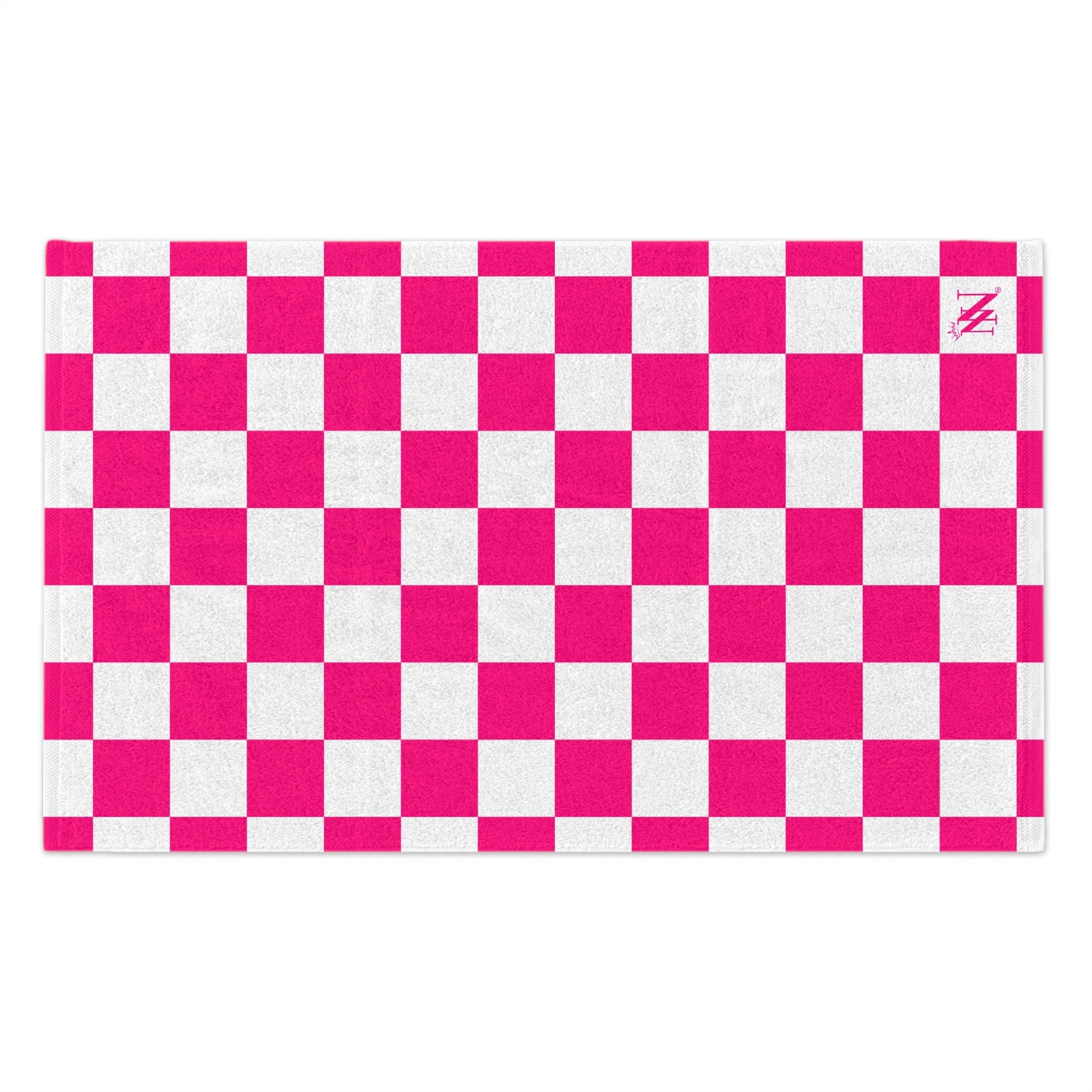 Signature Pink White Checkered | Mix & Match Soft Fun-Flirty Lovers’ Towels
