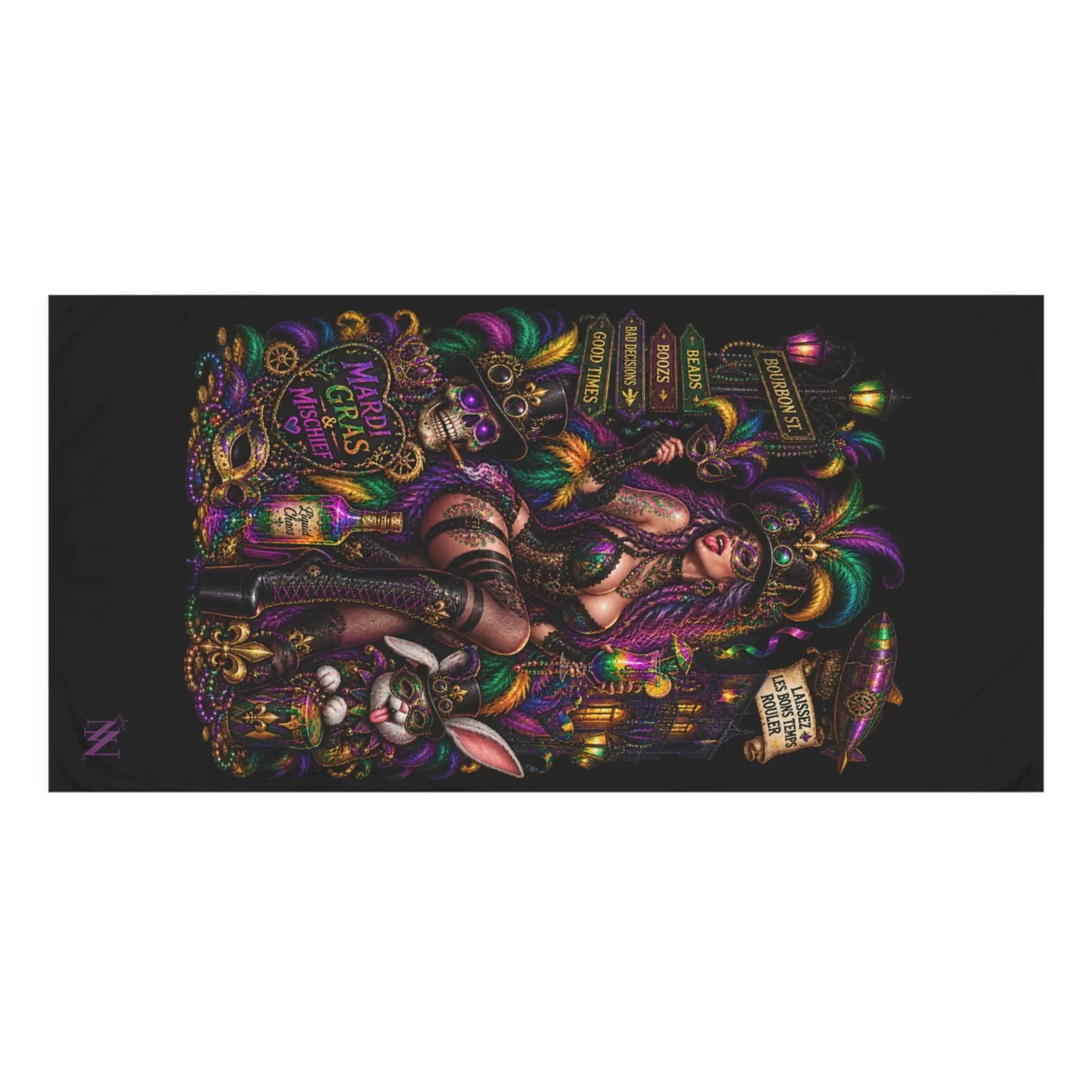 Mardi Gras Wicked Fantasy | Nectar Napkins Lils’ Fun-Flirty Lovers’ Towels