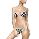Rainbow Checkered | Mix & Match Fun-Flirty Lovers’ String Bikinis