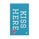 Kiss Here Lips Kiss Turquoise | Mix & Match Original Fun-Flirty Lovers’ Towels
