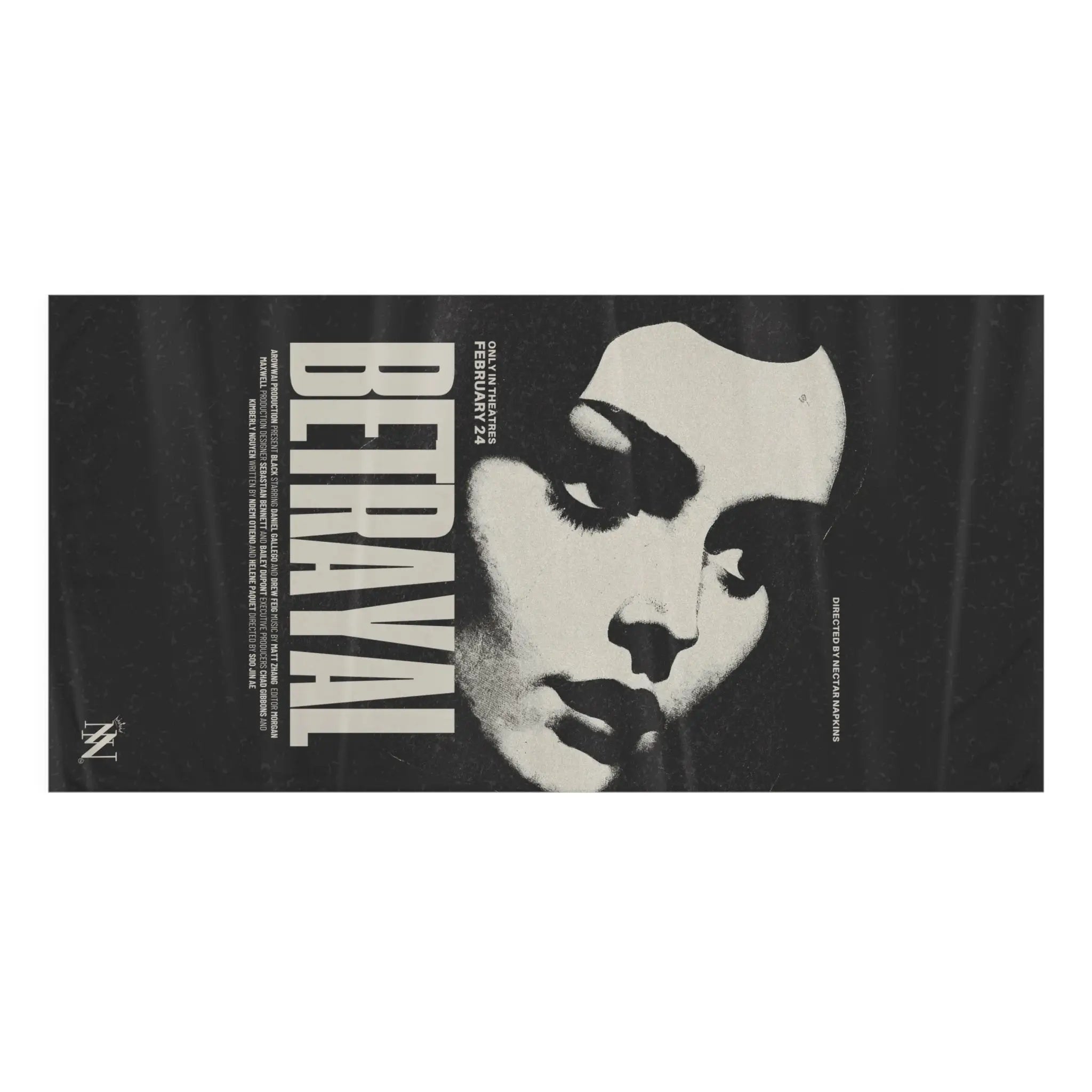 Betrayal Movie Poster | Mix & Match XL Fun-Flirty Lovers’ Towels
