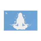 Seated Yoga Meditation Light Blue Cum Towel