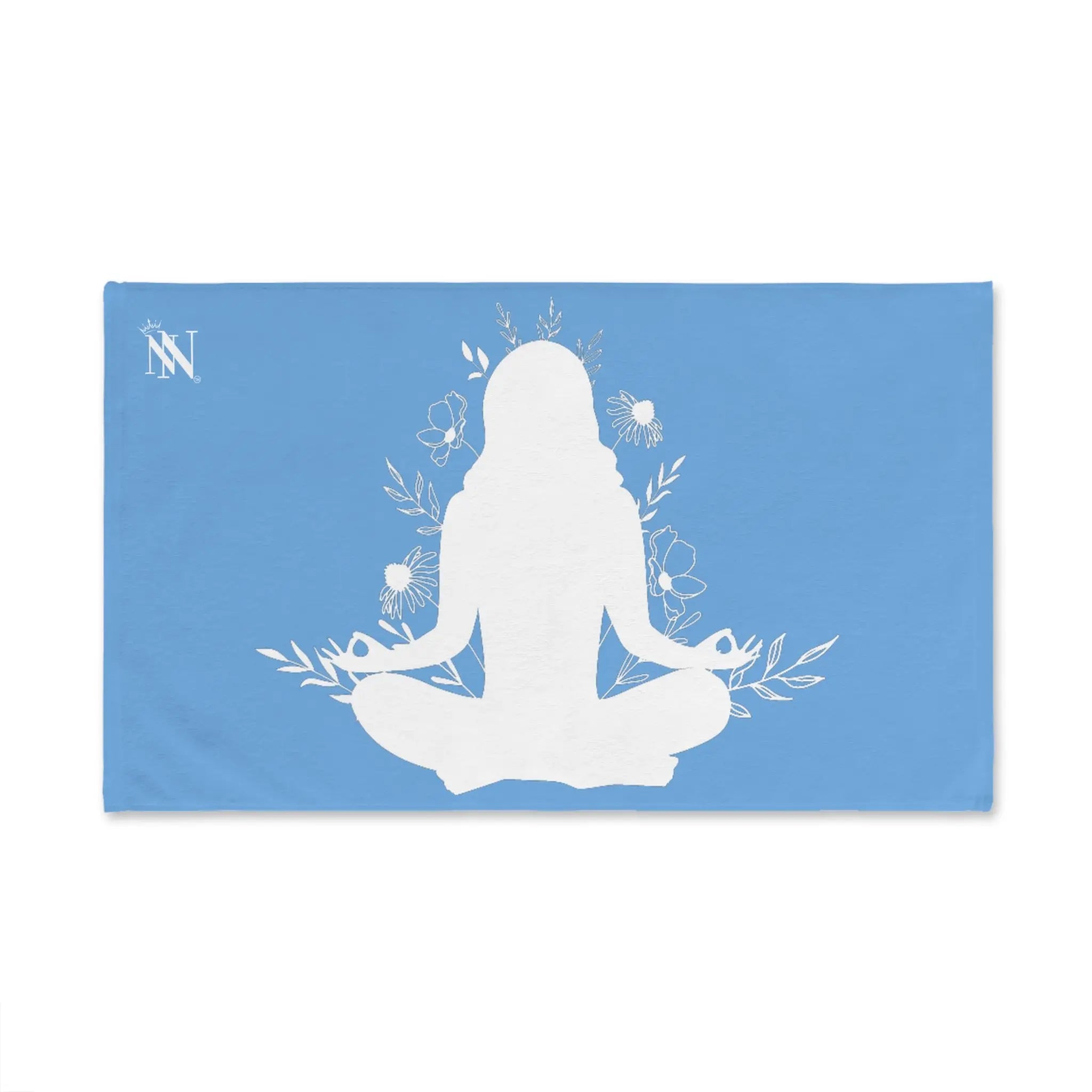 Seated Yoga Meditation Light Blue Cum Towel