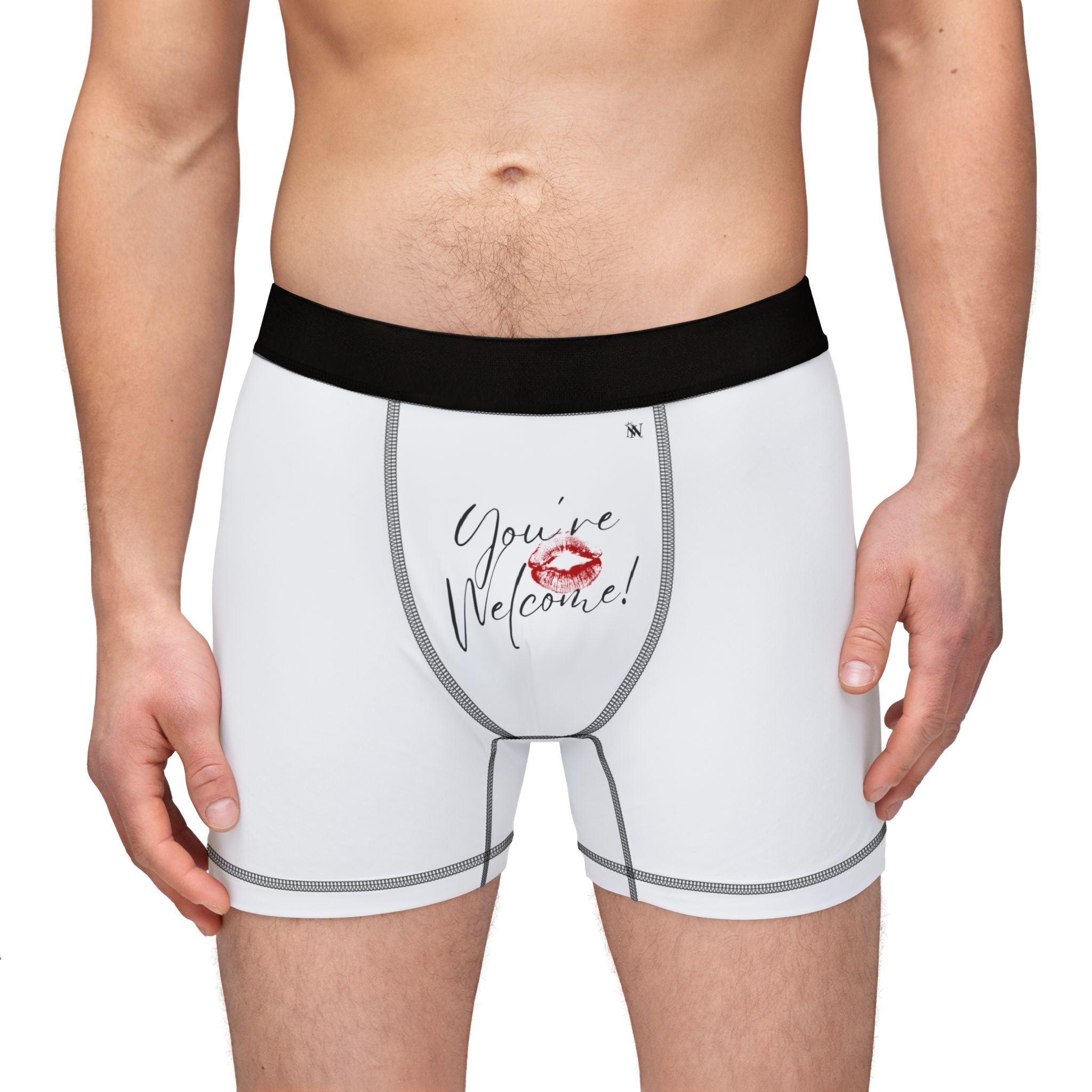You’re Welcome! with a Kiss Naughty Sex Gifts for Him Men’s Boxer Briefs