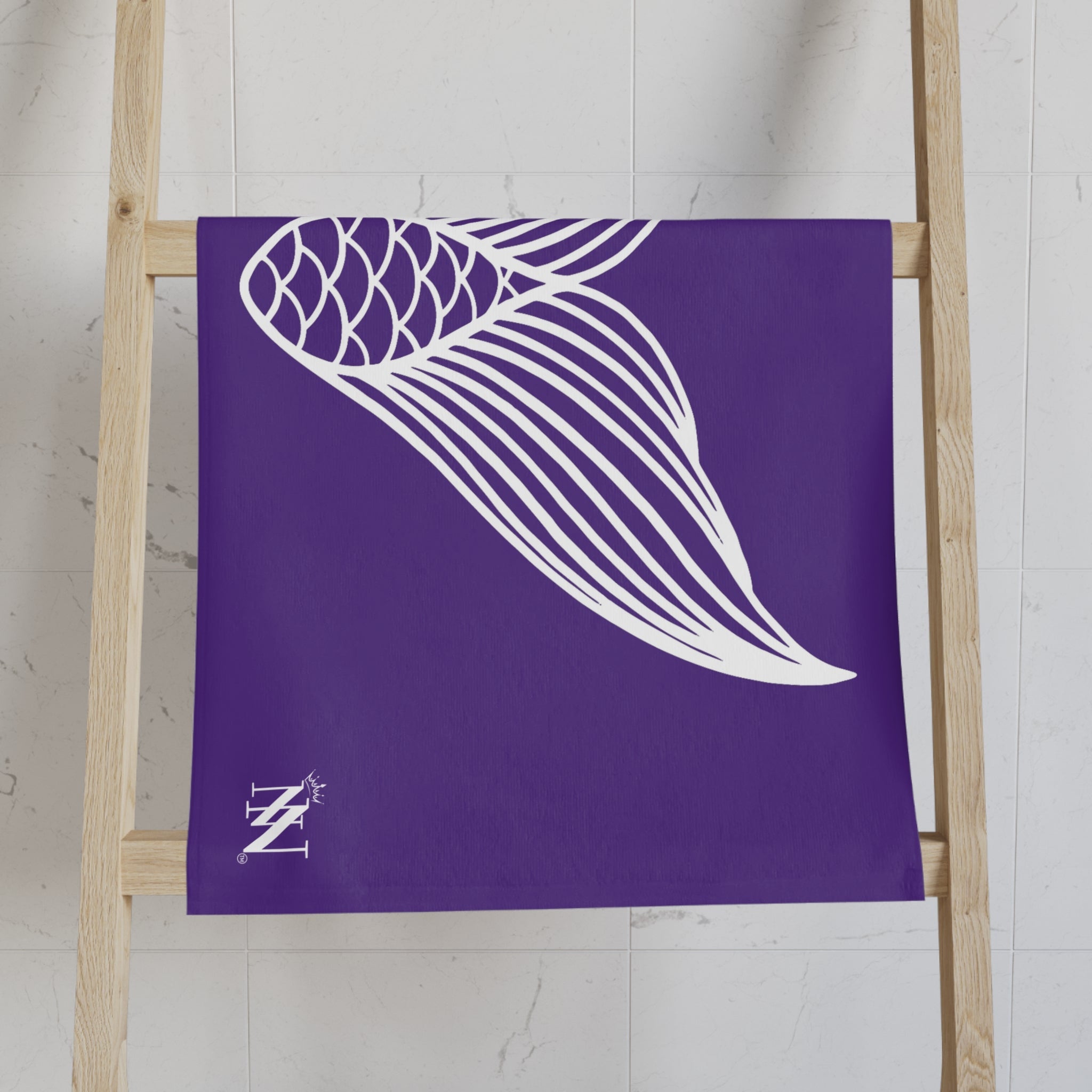 Mermaid Tail Purple Cum Towel