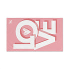 Block Letter Love Heart Cum Towel