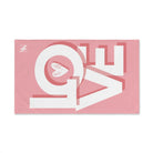 Block Letter Love Heart | Mix & Match Classic Fun-Flirty Lovers’ Towels