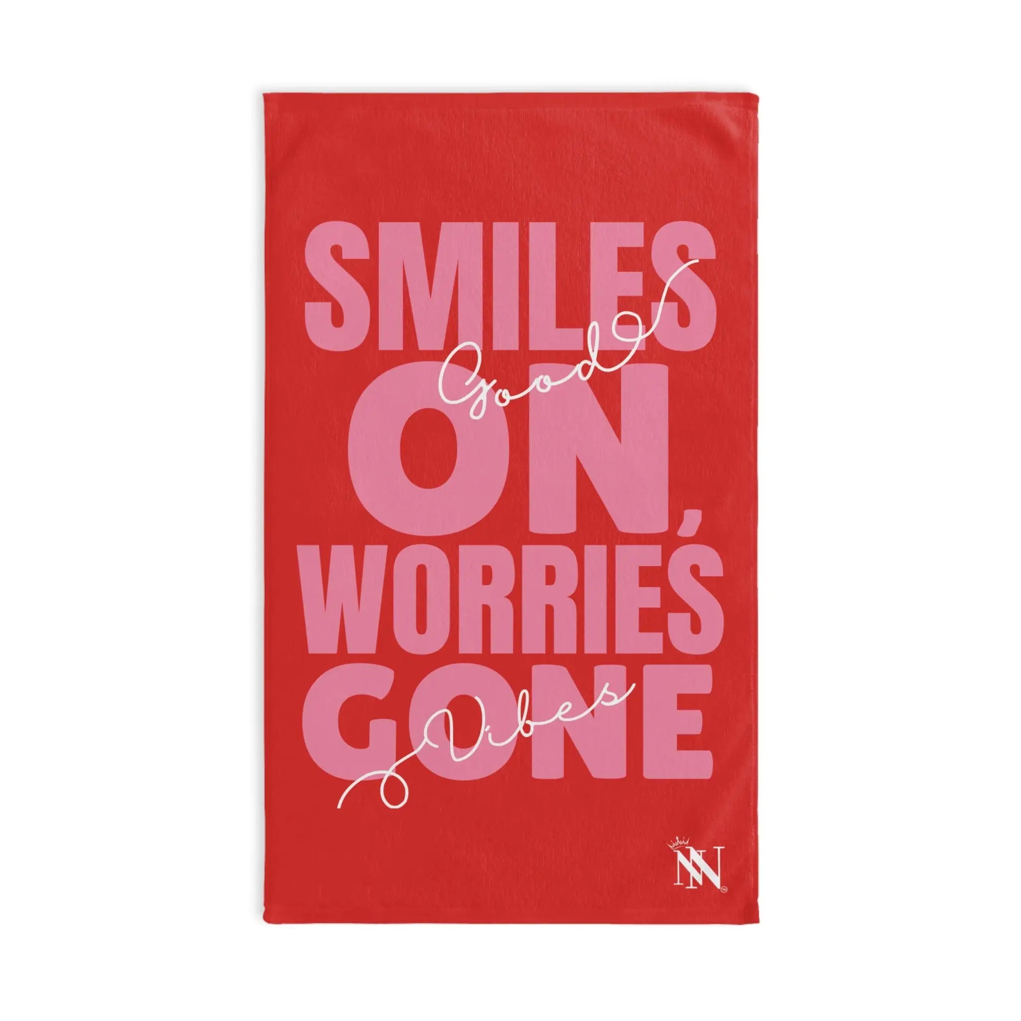 Smiles On Worries Gone Good Vibes | Mix & Match Original Fun-Flirty Lovers’ Towels