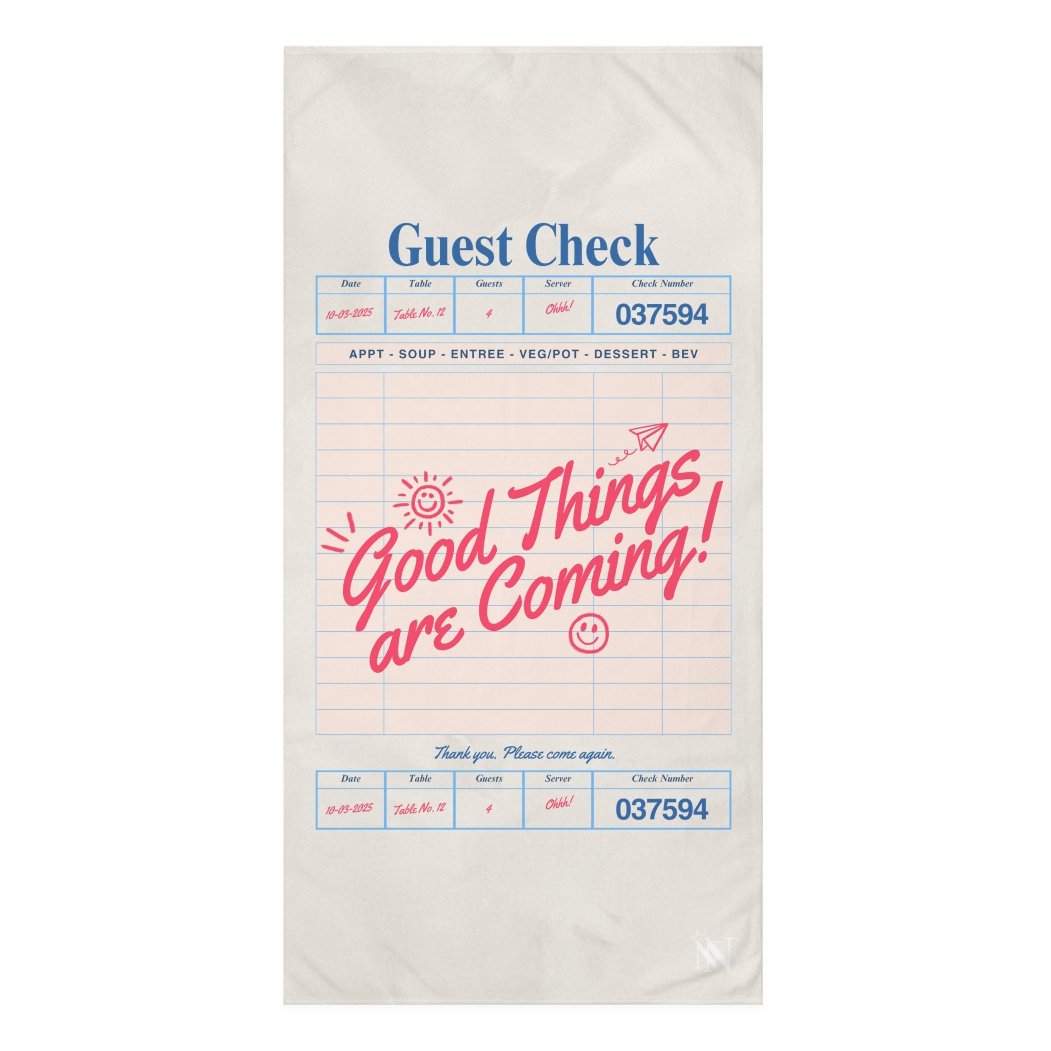 Good Things Are Coming! Guest Check | Mix & Match XL Fun-Flirty Lovers’ Towels