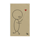 Stick Man Heart Balloon Gold Cum Towel