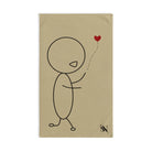 Stick Man Heart Balloon Gold | Mix & Match Classic Fun-Flirty Lovers’ Towels