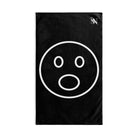 Surprised Emoji Black | Mix & Match Classic Fun-Flirty Lovers’ Towels