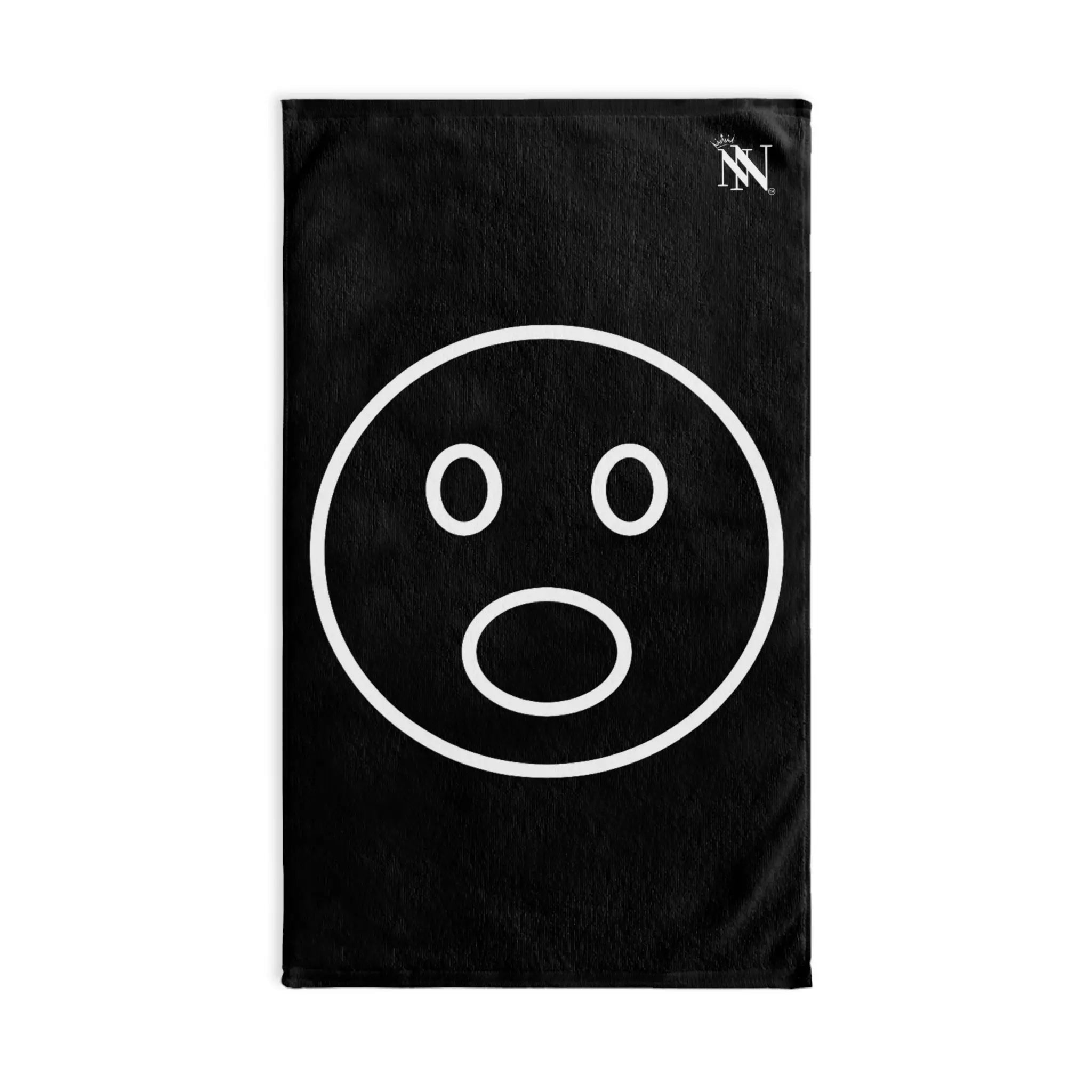 Surprised Emoji Black | Mix & Match Classic Fun-Flirty Lovers’ Towels