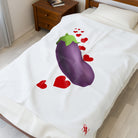 Eggplant Love Emoji | Mix & Match Soft Fun-Flirty Lovers’ Blankets