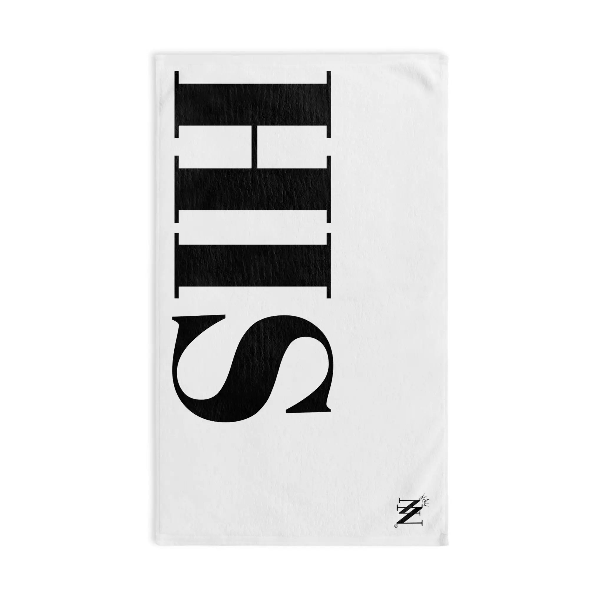 His GIANT Letters White | Mix & Match Classic Fun-Flirty Lovers’ Towels