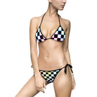 Rainbow Checkered | Mix & Match Fun-Flirty Lovers’ String Bikinis