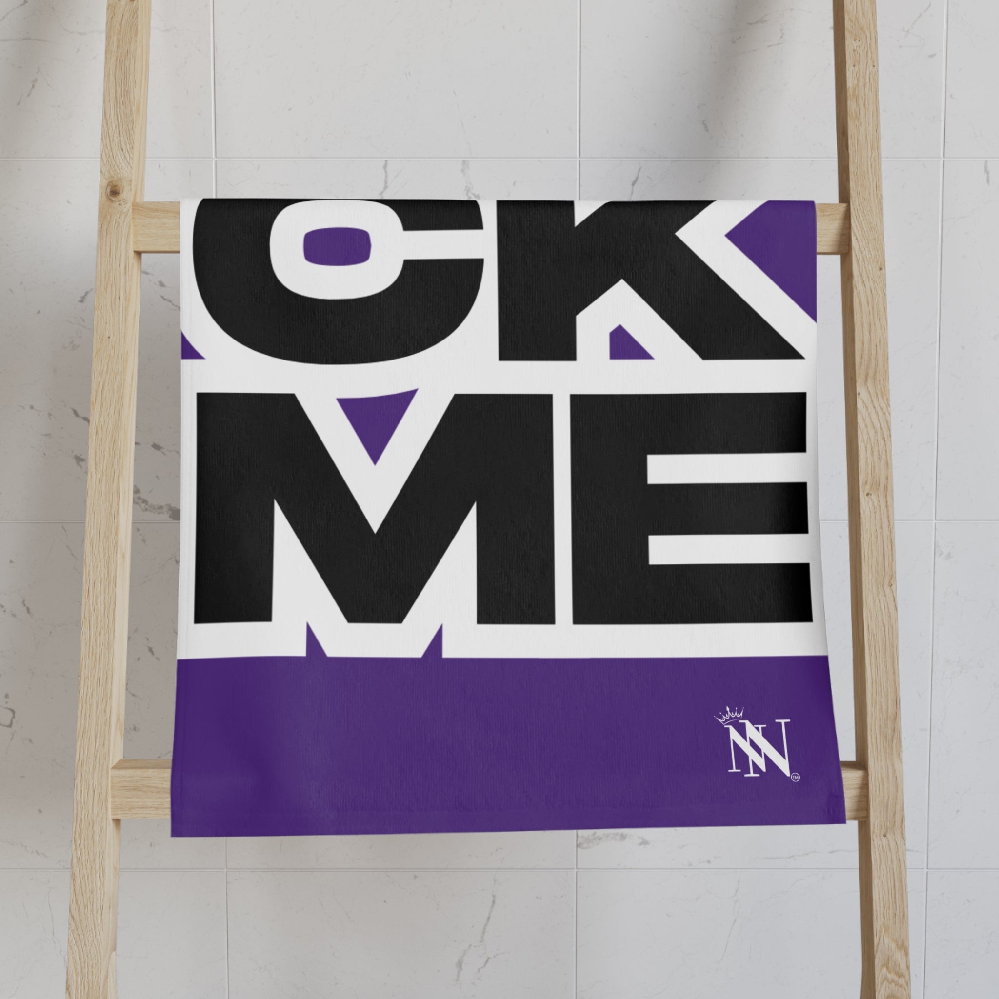 FUCK ME Block Letter Purple Cum Towel