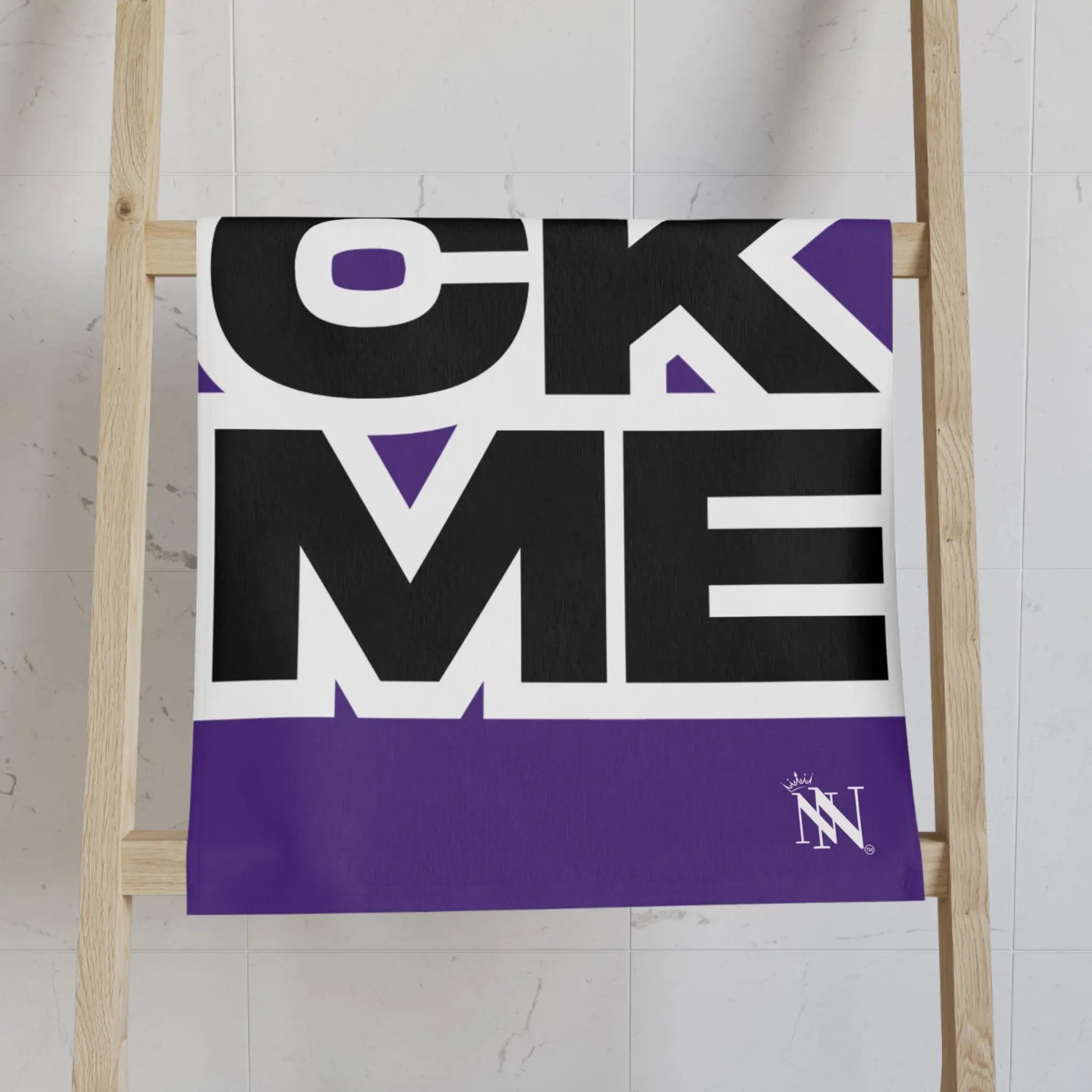 FUCK ME Block Letter Purple Cum Towel