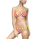Red & White Checkered | Mix & Match Fun-Flirty Lovers’ String Bikinis