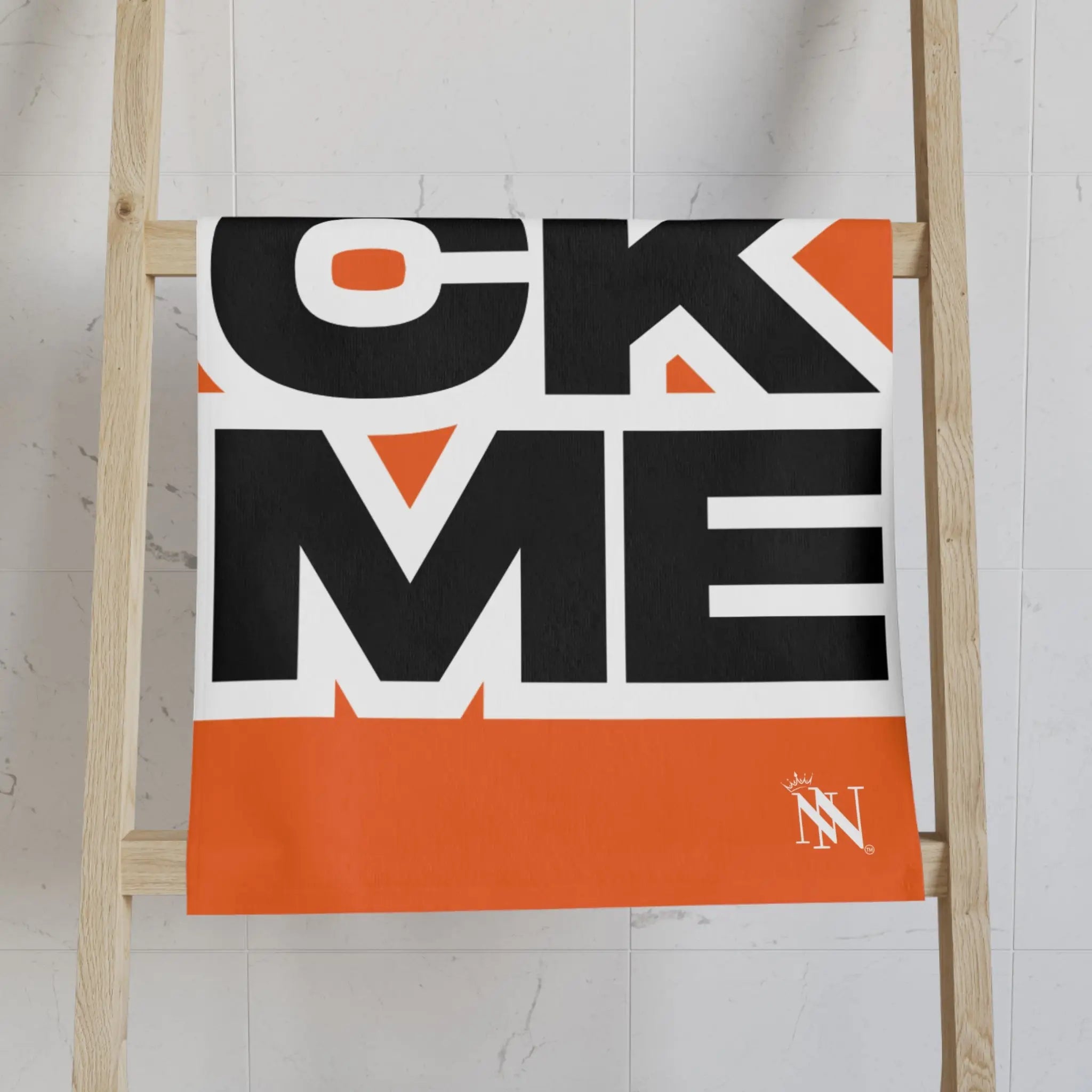 FUCK ME Block Letter Orange Cum Towel