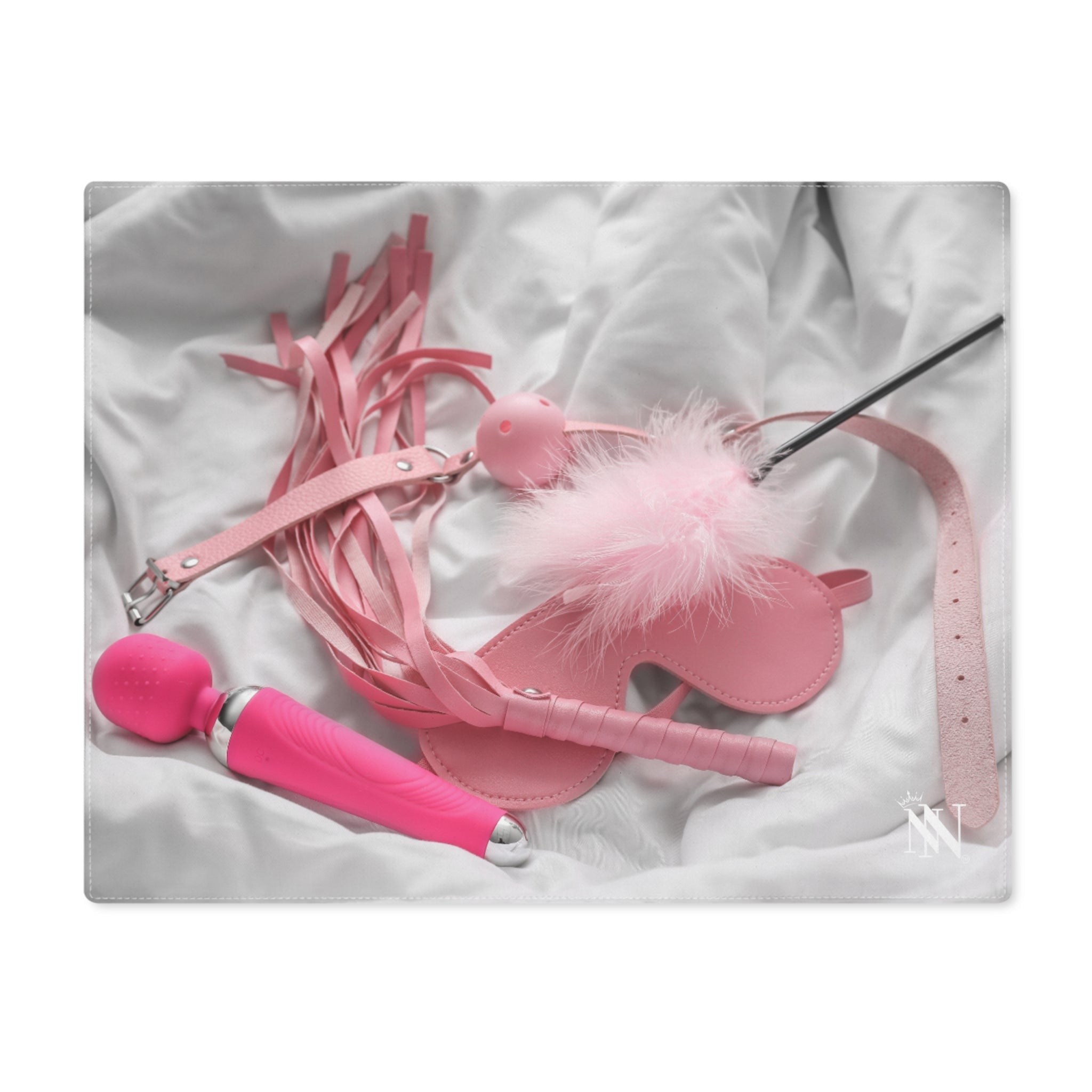 Kinky Pink Sex Toys & Feather Photograph | Mix & Match XL Fun-Flirty Lovers’ Towels