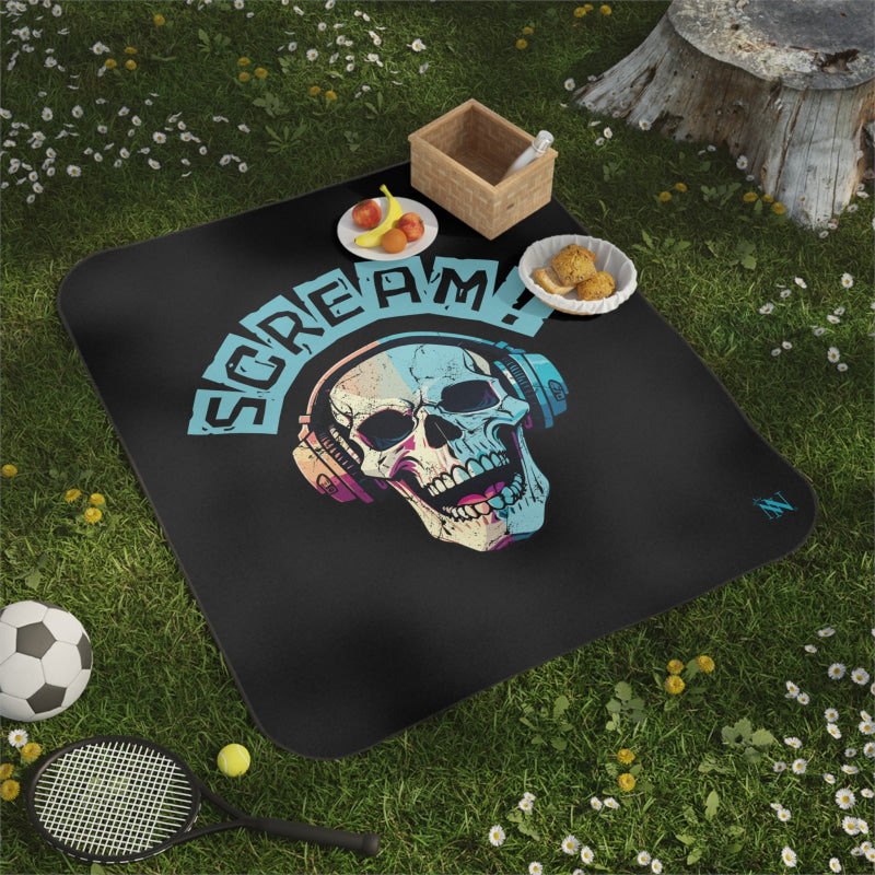 Scream! Skull Headphones | Mix Match Fun-Flirty Lovers’ Water-Resistant Blankets