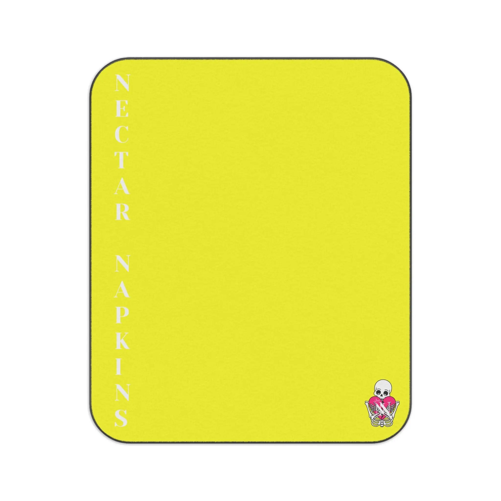 Nectar Napkins Brand Neon Yellow Water-Resistant Sex Blanket